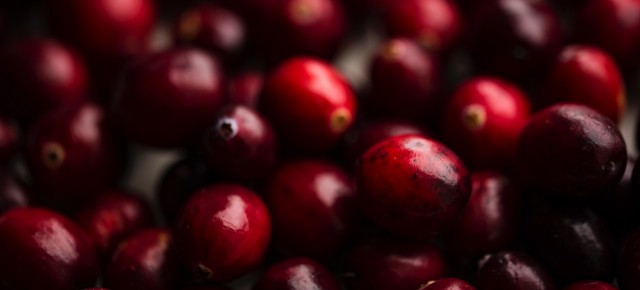 close up of cranberries